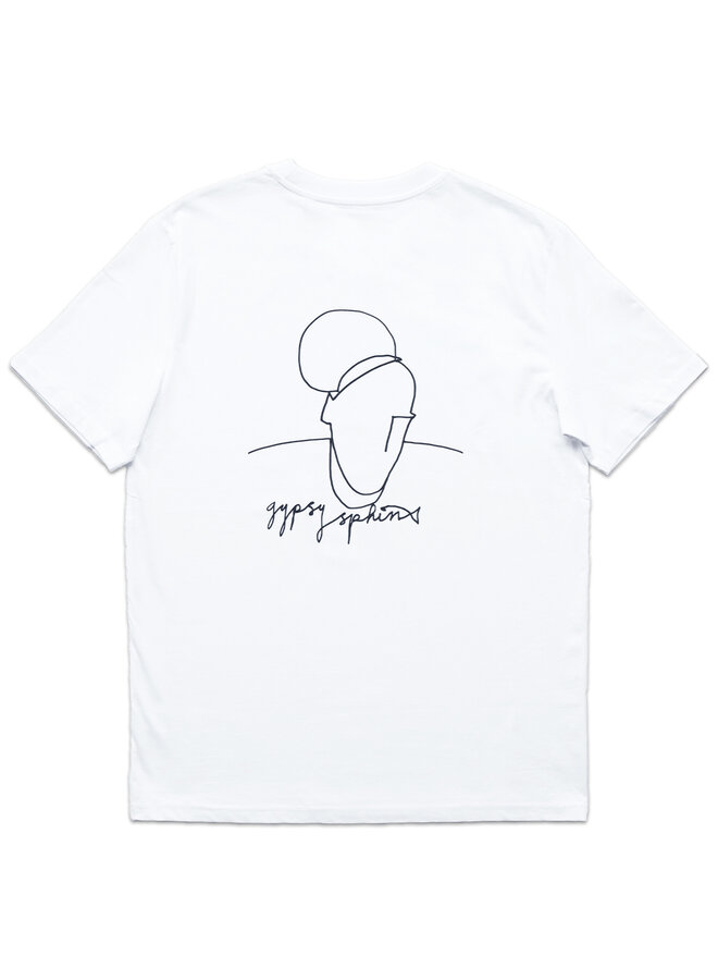 Moniker T-shirt, Gypsy Sphinx - White