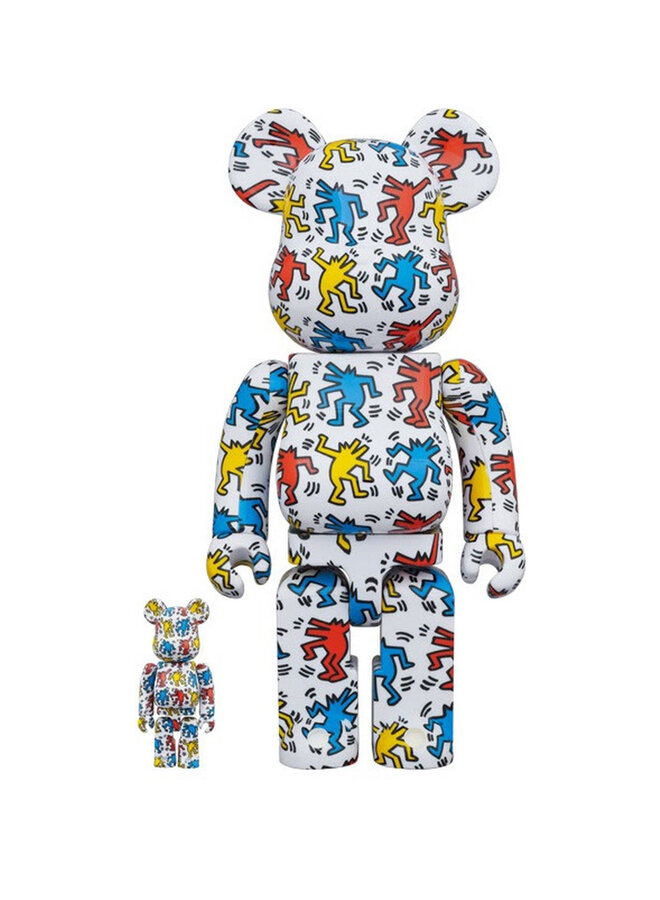 400% & 100% Bearbrick Set - Keith Haring v9