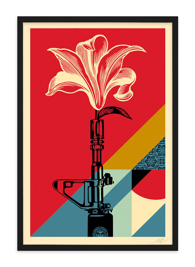 Shepard Fairey - AR-15 Lily, Signed Offset Lithograph