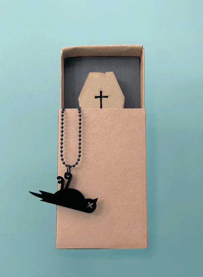 Dooie Mus ketting - Zwart
