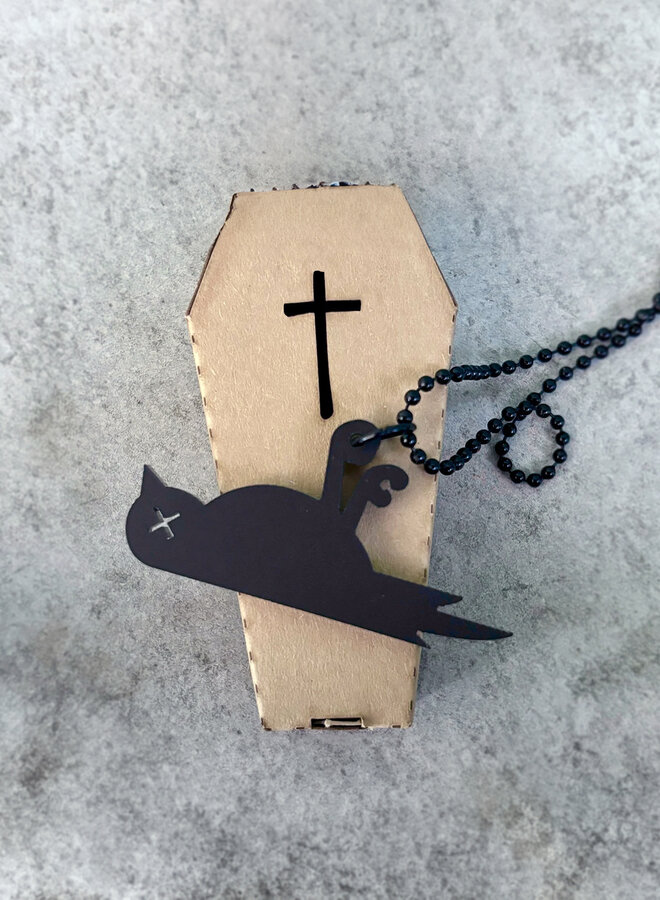 Dooie Mus ketting - Zwart