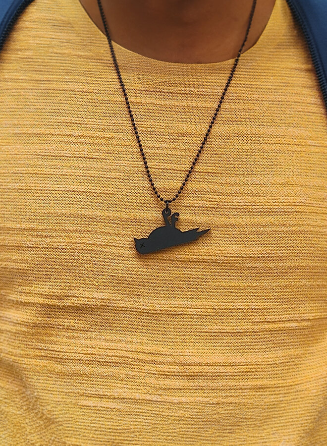 Dooie Mus ketting - Zwart