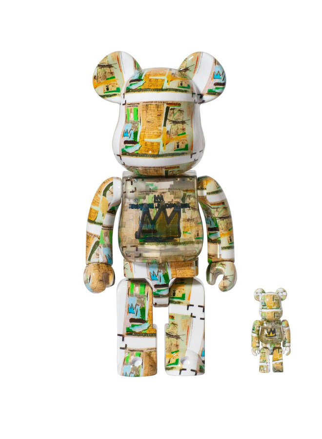 400% & 100% Bearbrick Set - Jean-Michel Basquiat (King Pleasure)