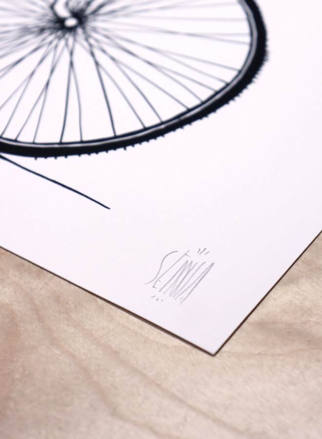 Alex Senna - Family on a Bike, Screenprint, 2024