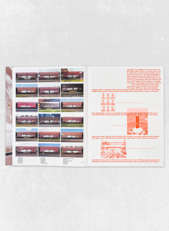 DELTA - 121/183: 761 photos of red-brown steel freight wagons with a painting on the side