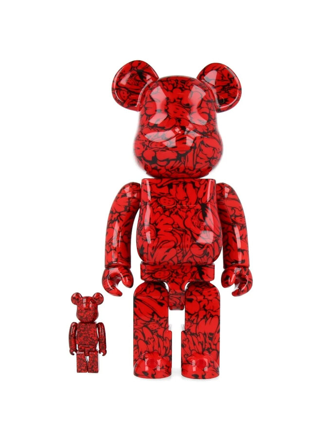400% & 100% Bearbrick Set - Mr. Scarlet by Shun Sudo