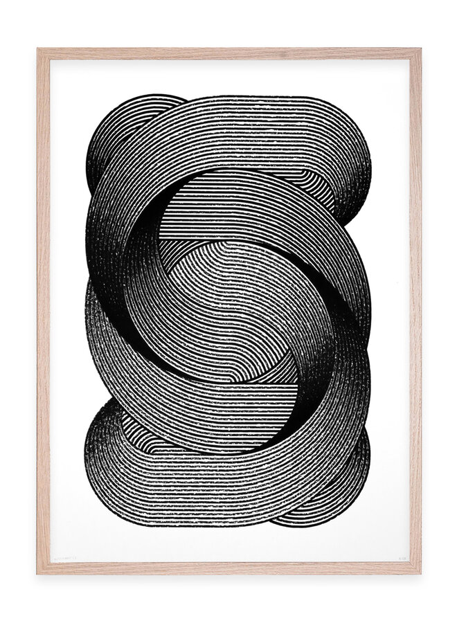 Antigoon - Ligature black, Signed print 2025