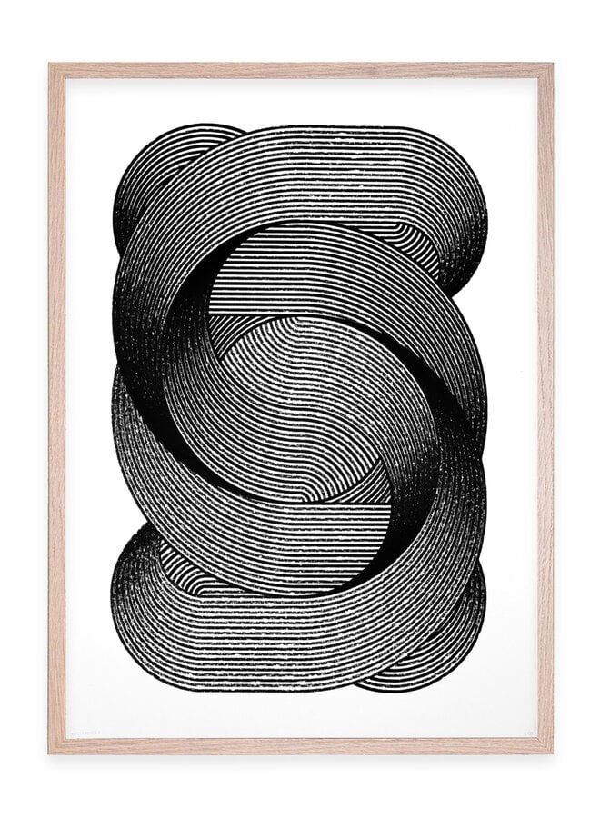 Antigoon - Ligature black, Signed print 2025