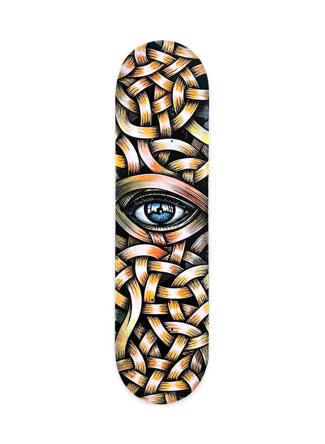 Otto Schade - Ojo Azul, hand-painted skate deck