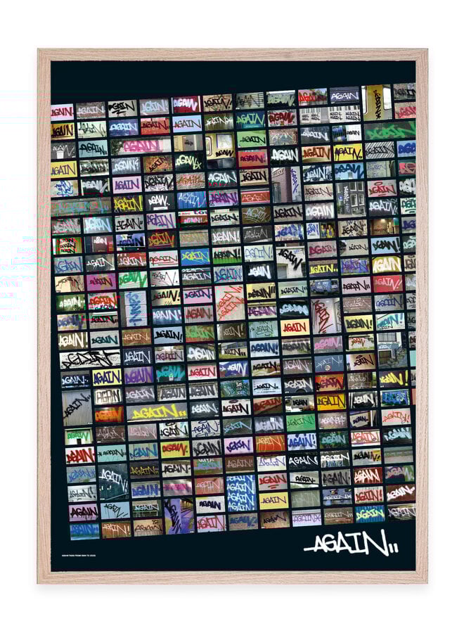 AGAIN Tags 1984 - 2025, signed poster