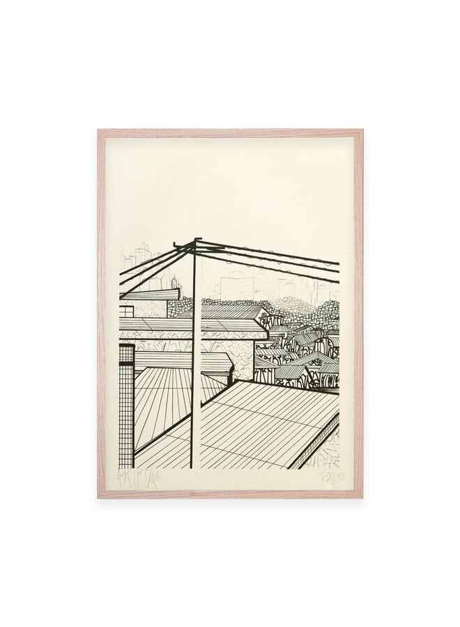 Cripta Djan - Cidade (City), signed risograph print