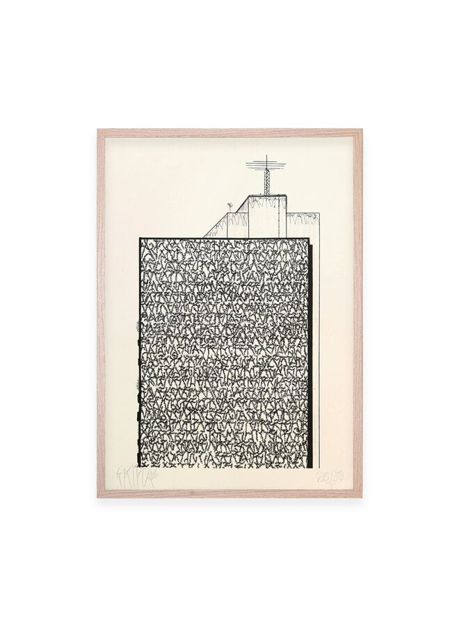 Cripta Djan - Muro (Wall), signed risograph print