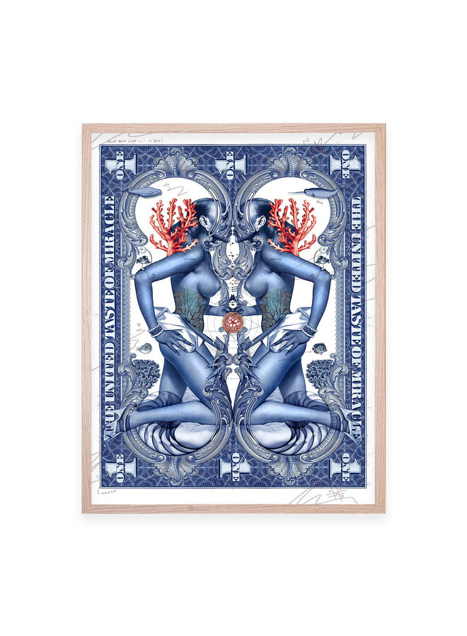 Handiedan - Blood Moon Light in Blue, giclée print