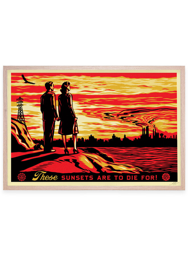 Shepard Fairey - These Sunsets Are To Die For, signed offset lithograph