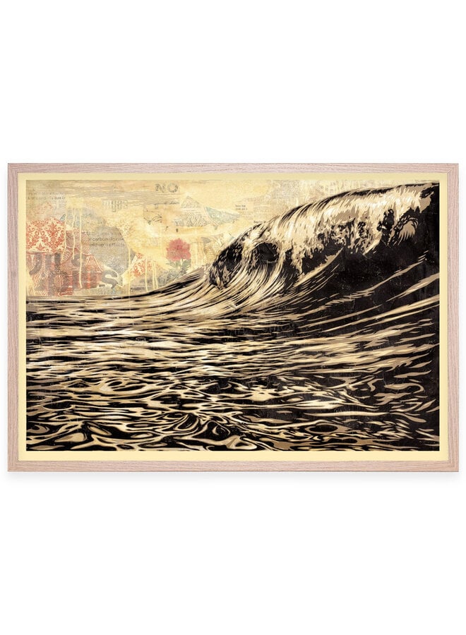 Shepard Fairey - Dark Wave, signed offset lithograph