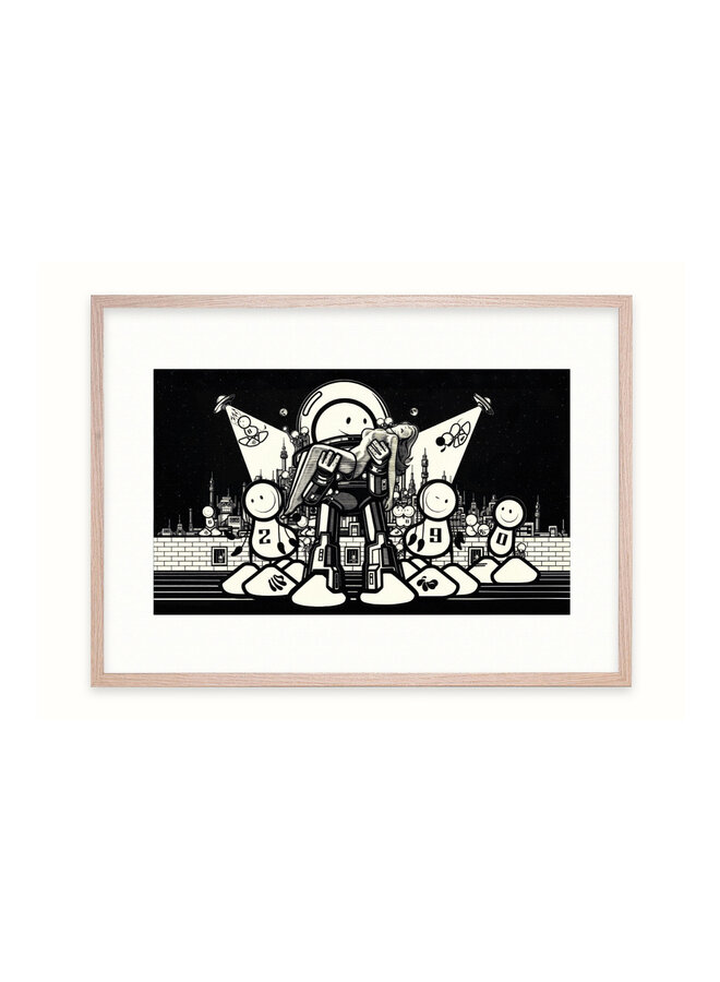 The London Police - While Aliens Invade the Walled City (...), Giclée print