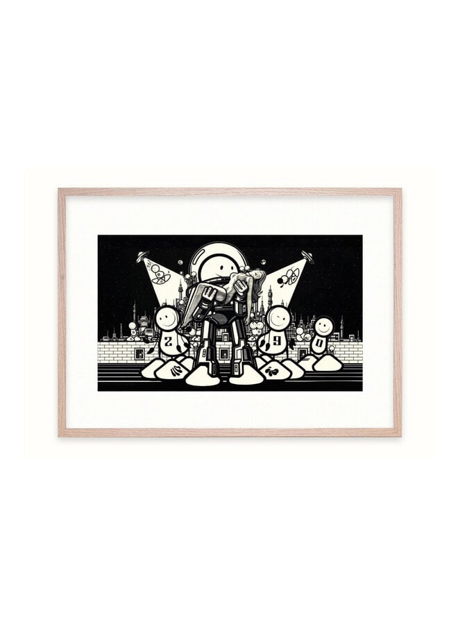 The London Police - When Aliens Invade the Walled City (...), Giclée print