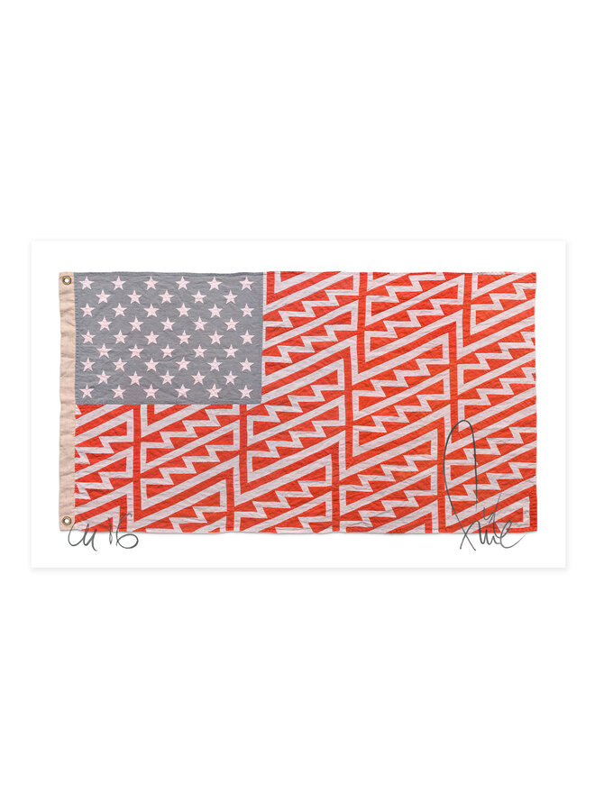FAILE - Star Spangled Shadows Linen, signed print