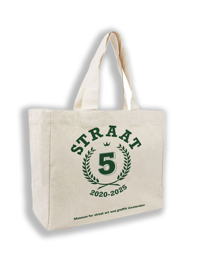 5 jaar straat ecru Shopper