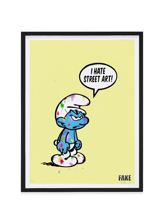 FAKE - I Hate Street Art (Green), signed print