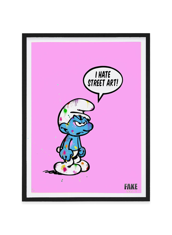 FAKE - I Hate Street Art (Pink), signed print