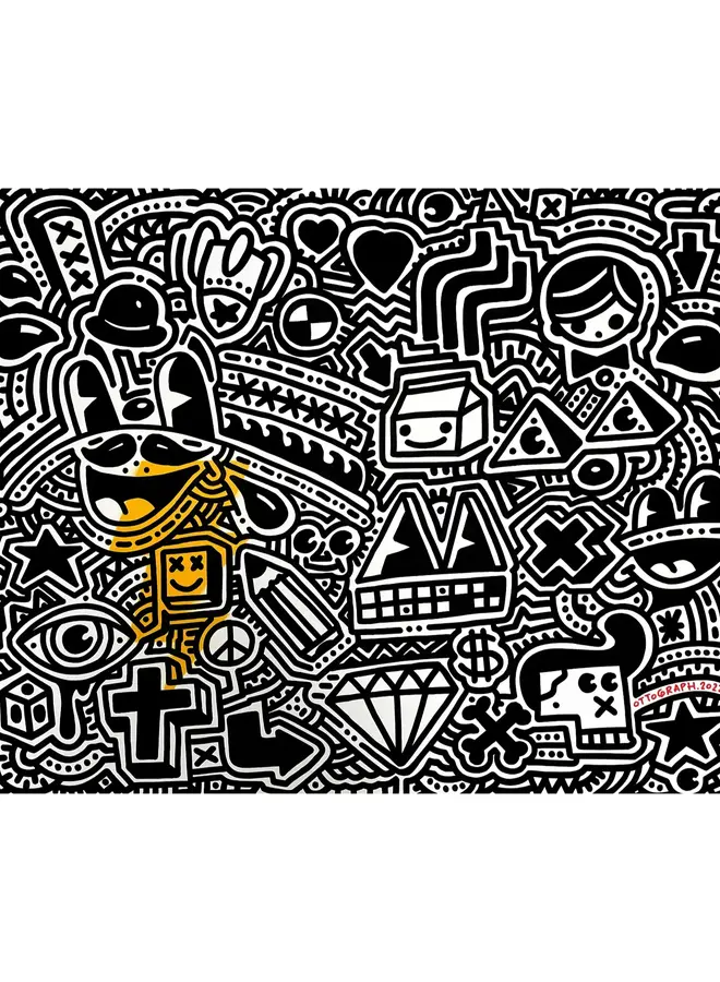 Ottograph - The Crown, framed & signed original artwork