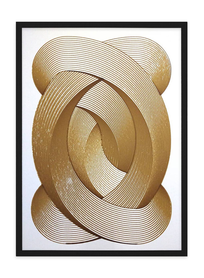 Antigoon - Ligature #5, gold, signed print