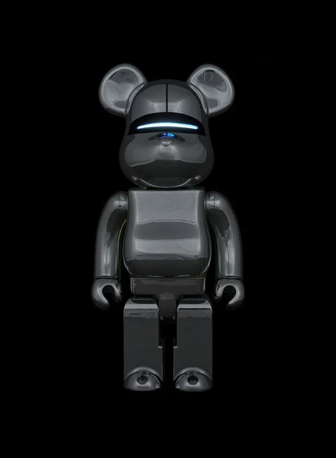400% Bearbrick - Hajime Sorayama: Robot (Blue Lights ed.)