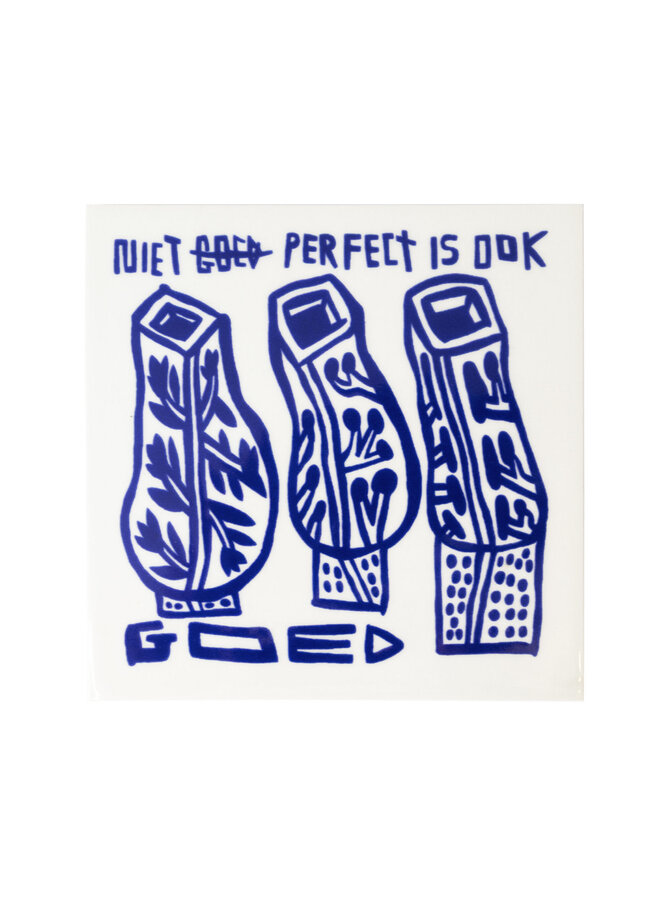 Royal Delft x STRAAT - Tegel: Keya Tama (13 x 13 cm)