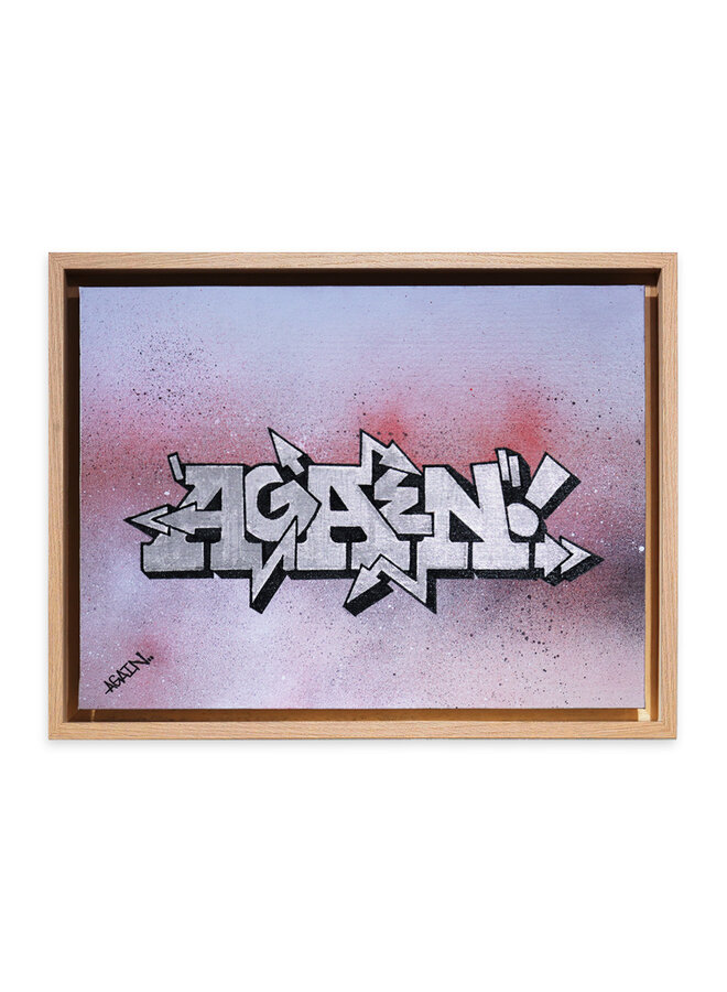 AGAIN - Arrows, framed & signed original artwork