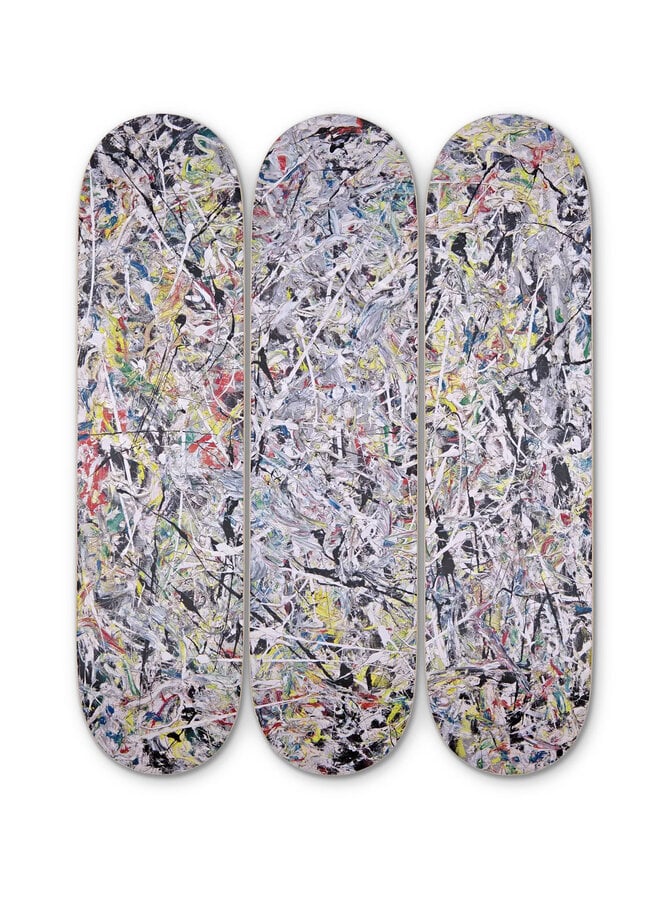 Jackson Pollock -  White Light (set of 3 skate decks)