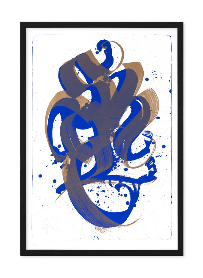 Niels Shoe Meulman - Unambidextrous Shoe (blue & metallic brown)