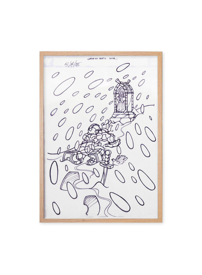 ANGEL (TBH GVB CTK) - Boxin (2003) - signed original drawing