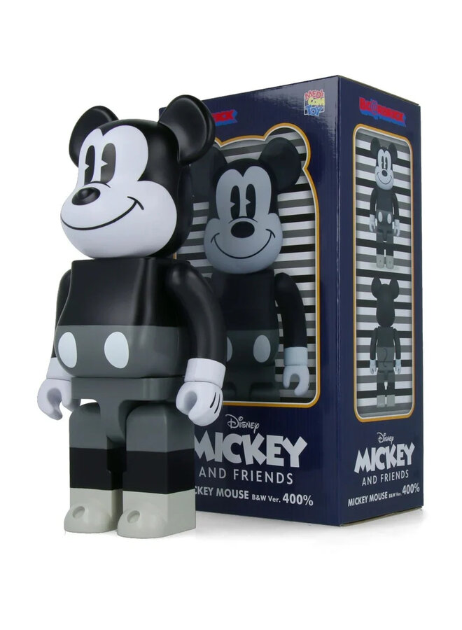400% Bearbrick - Mickey Mouse (Black & White)