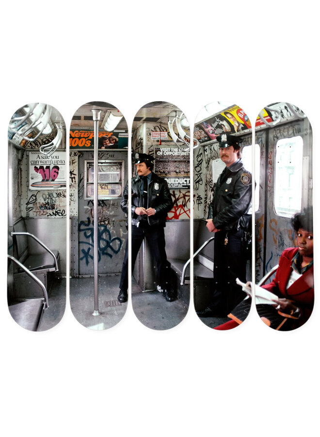 Martha Cooper - Cops on Subway (set of 5 skate decks)