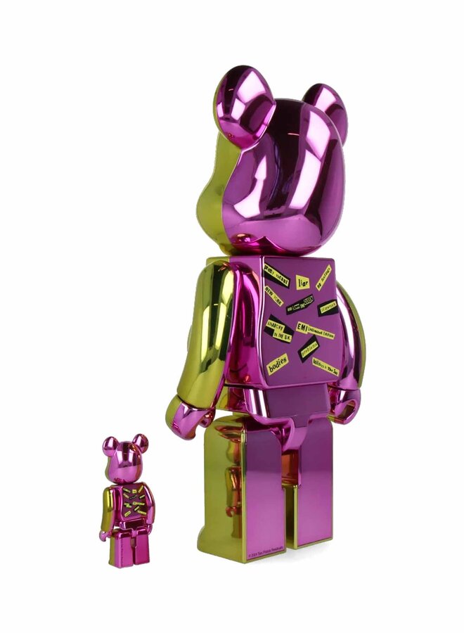 400% & 100% Bearbrick Set - Never Mind the Bollocks Here's the Sex Pistols (Chrome Ver.)