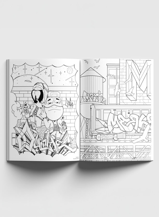 American Graffiti Coloring Book