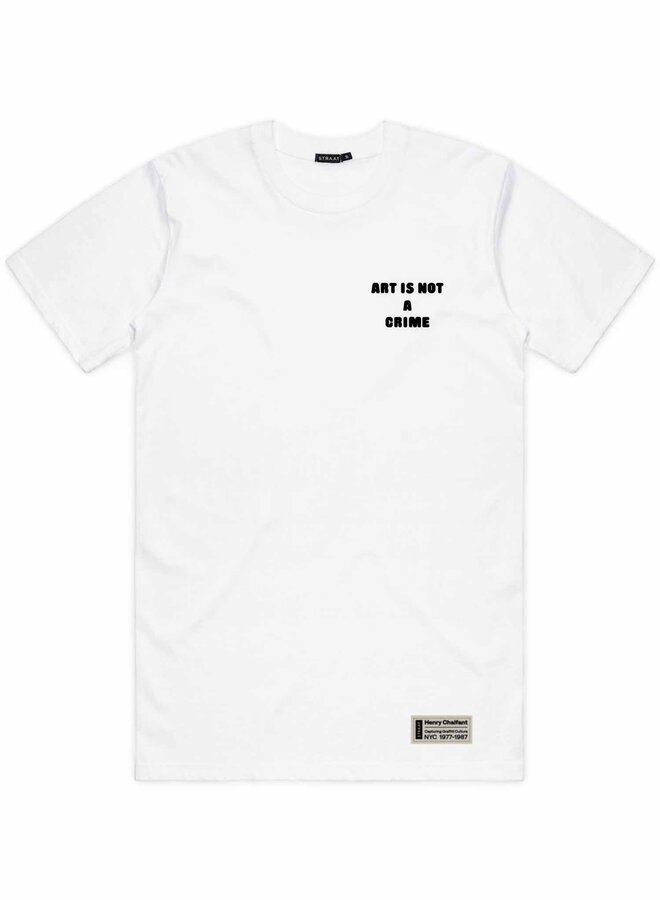 ART IS NOT A CRIME Photo T-shirt - White