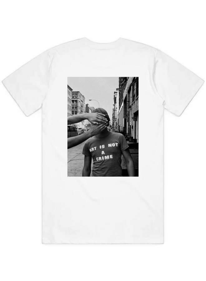 ART IS NOT A CRIME Photo T-shirt - White