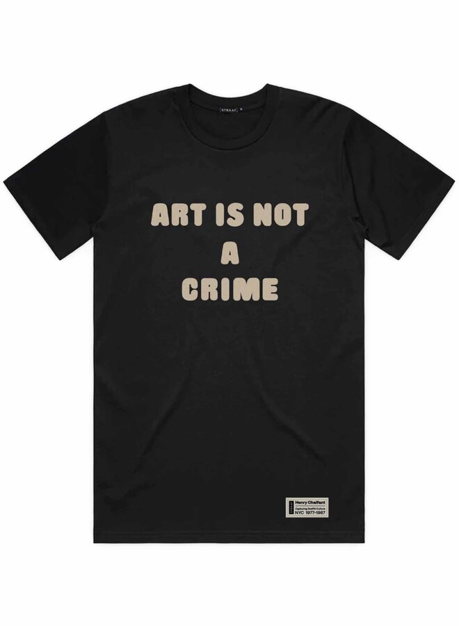 ART IS NOT A CRIME T-shirt - Black