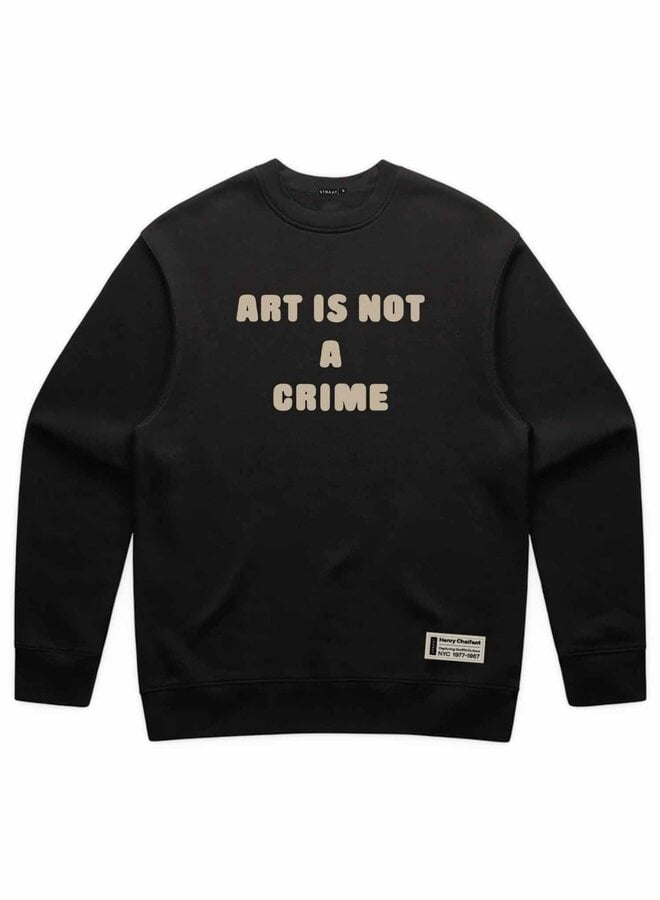 ART IS NOT A CRIME Sweater - Black