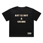 ART IS NOT A CRIME Cropped T-shirt - Black