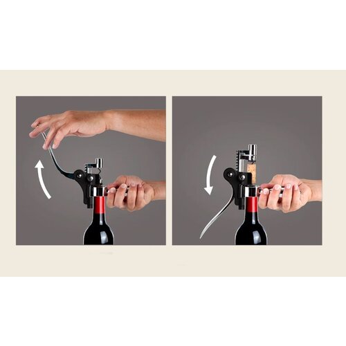 Vacu Vin Vacu Vin Kurkentrekker hefboom horizontaal zwart in box Vacu Vin Vacu Vin Kurkentrekker hefboom horizontaal zwart in box