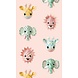 Studio Ditte Kinderbehang Wilde dieren behang - roze Studio Ditte Kinderbehang Wilde dieren behang - roze