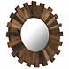 Wandspiegel 70 cm massief gerecycled hout rond Wandspiegel 70 cm massief gerecycled hout rond