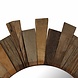 Wandspiegel 70 cm massief gerecycled hout rond Wandspiegel 70 cm massief gerecycled hout rond