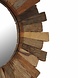 Wandspiegel 70 cm massief gerecycled hout rond Wandspiegel 70 cm massief gerecycled hout rond