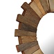 Wandspiegel 70 cm massief gerecycled hout rond Wandspiegel 70 cm massief gerecycled hout rond