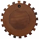 Wandspiegel 70 cm massief gerecycled hout rond Wandspiegel 70 cm massief gerecycled hout rond