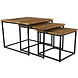 Countryfield Bijzettafel Bensenville 35/40/45 cm bruin hout 3 stuks Countryfield Bijzettafel Bensenville 35/40/45 cm bruin hout 3 stuks